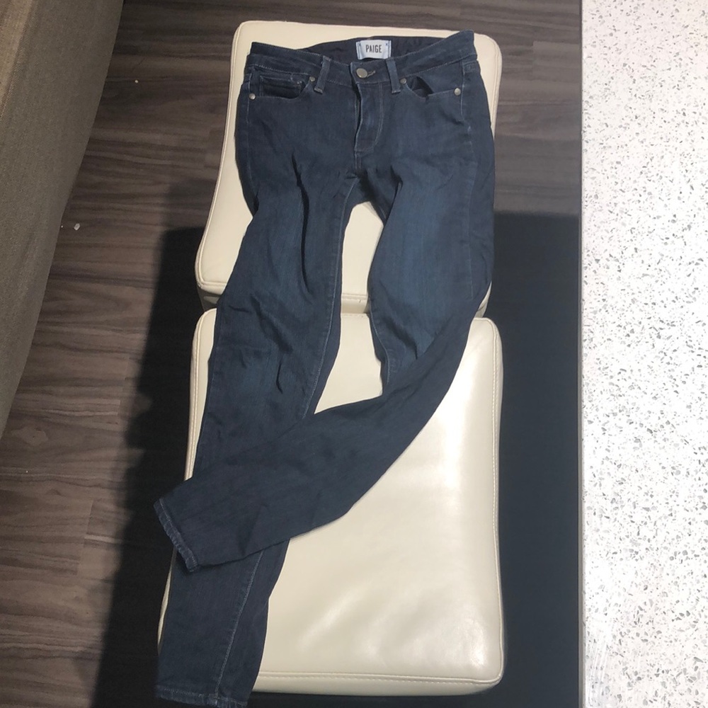 Paige Straight Leg Dark Denim Jeans